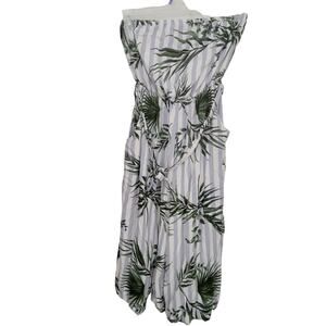 VICI Strapless Jumpsuit Size Small Striped‎ with Floral Design Bright & Cheerful